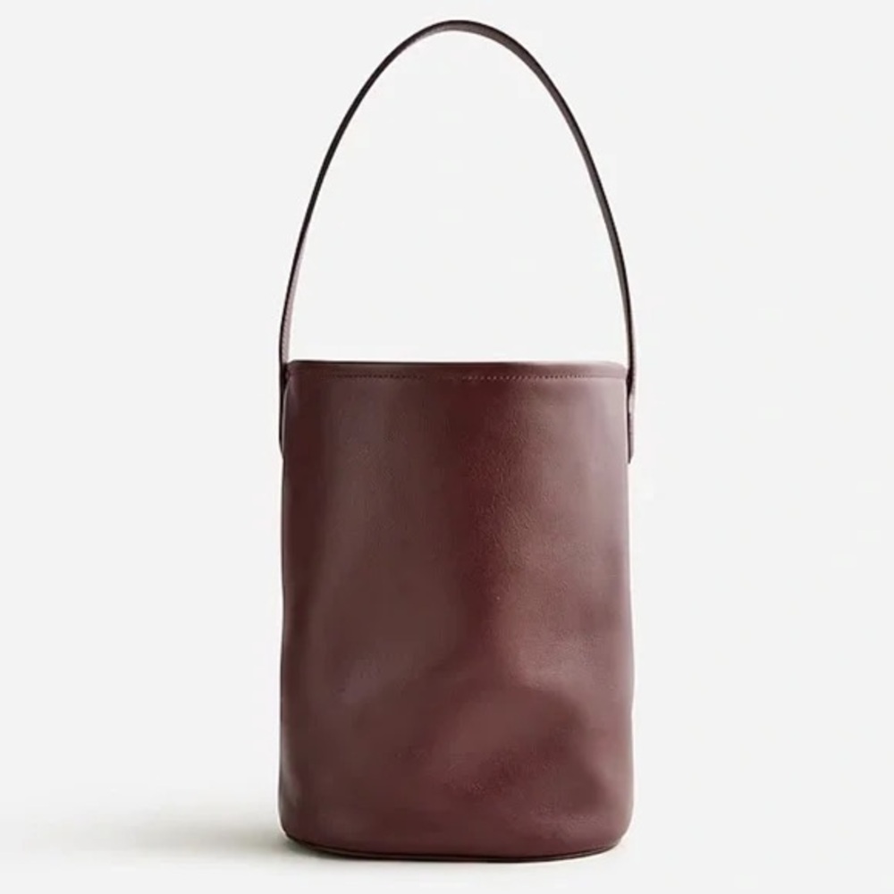 J. Crew Burgundy Berkeley Bucket Tote Bag